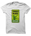 T-shirt Zombie in Area, Stay Alert !