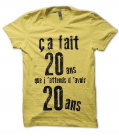 Tee shirt homme anniversaire 20 ans personnalisé