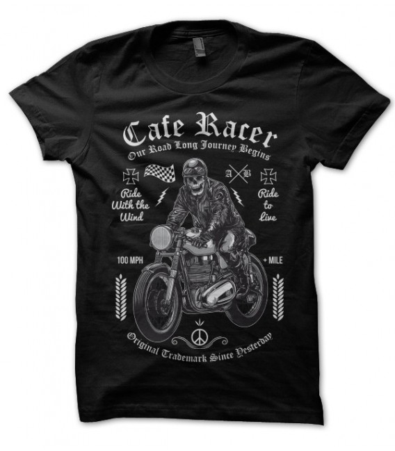 T-shirt Cafe Racer, Original Trademark till Yesterday....