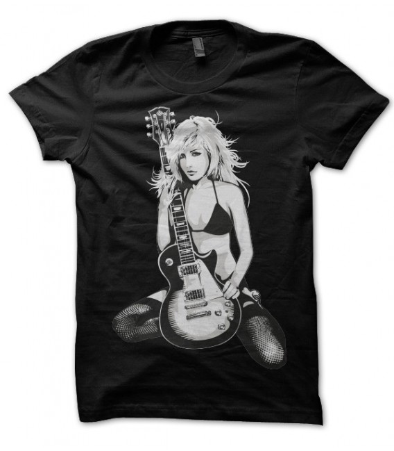 T-shirt Rock 'n Roll, The Girl with a guitare