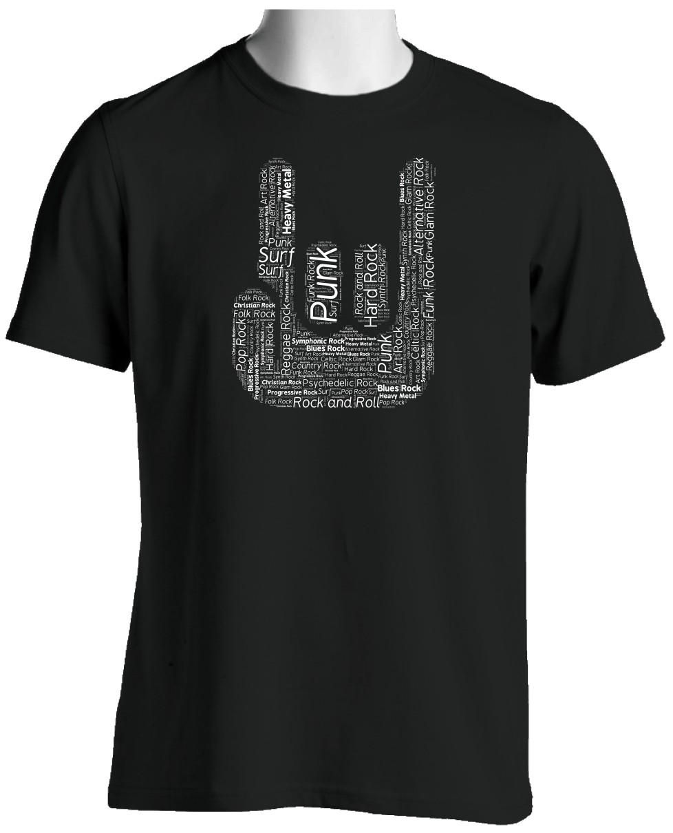 T Shirt Hand Punk Rock N Roll Teez Tee Shirt Humour Et Originaux