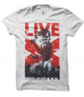 T-shirt Red Apparel, Live Skull Rock 'n Roll