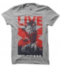 T-shirt Red Apparel, Live Skull Rock 'n Roll