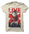 T-shirt Red Apparel, Live Skull Rock 'n Roll